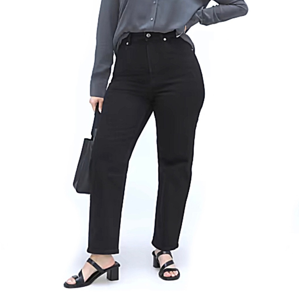 Everlane Black Jeans, High Waisted Straight Leg Jeans, Curvy Jeans Size 28